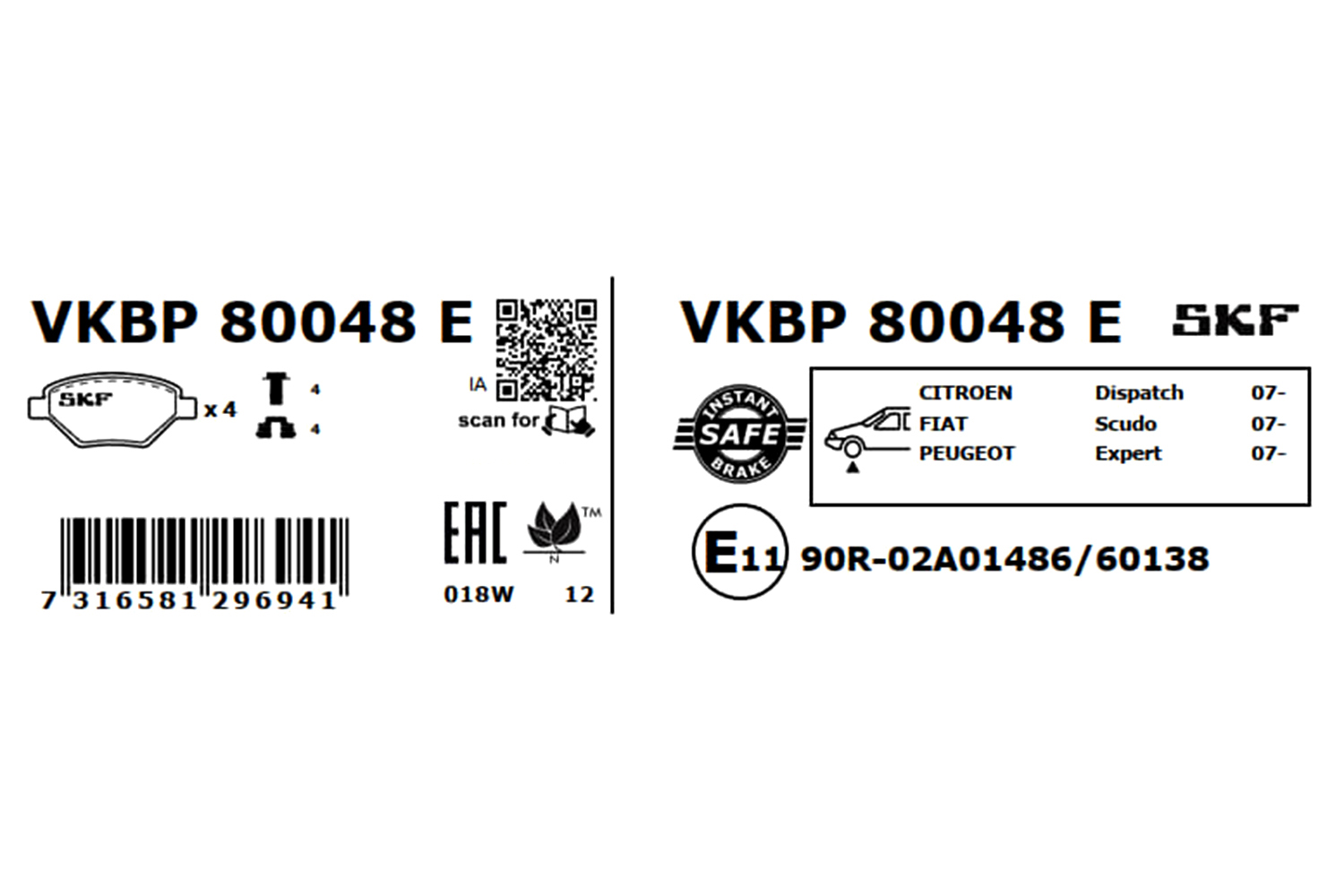 SKF VKBP 80048 E set...